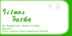 vilmos hutka business card